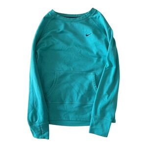 Nike - Therma-Fit Pullover Sweatshirt (Size M) - Teal Fleece Crewneck